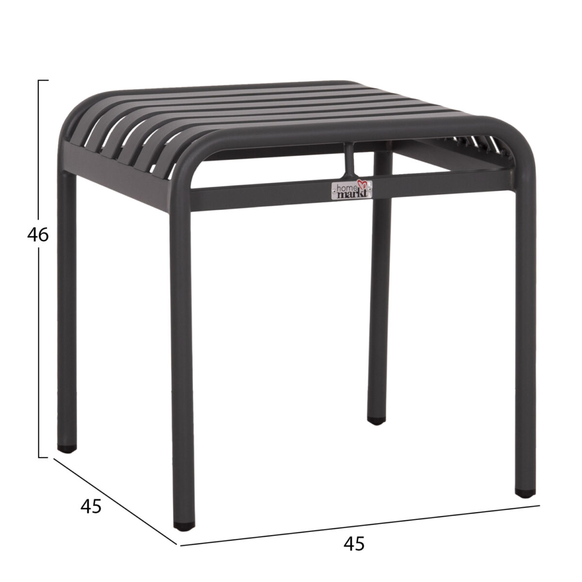 ΣΚΑΜΠΟ ΑΛΟΥΜΙΝΙΟΥ RACHEL HM6340.01 ΓΚΡΙ 45x45x46Υεκ. - Image 2