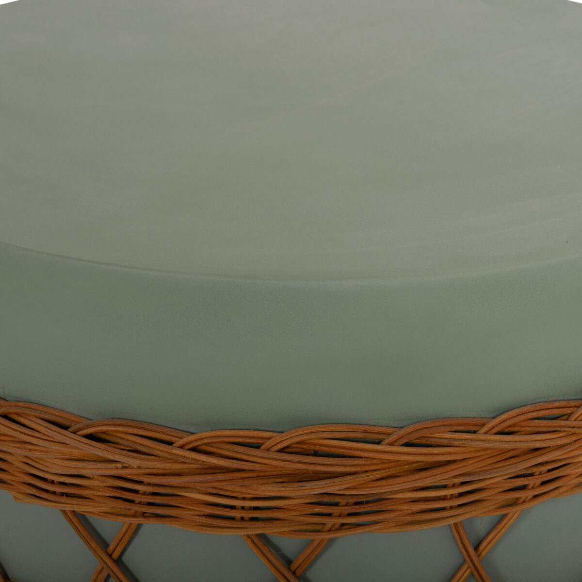 ΤΡΑΠΕΖΙ ΣΑΛΟΝΙΟΥ VILHENA HM18165 FIBER CEMENT ΠΡΑΣΙΝΟ-RATTAN ΦΥΣΙΚΟ Φ56x47Υεκ. - Image 8