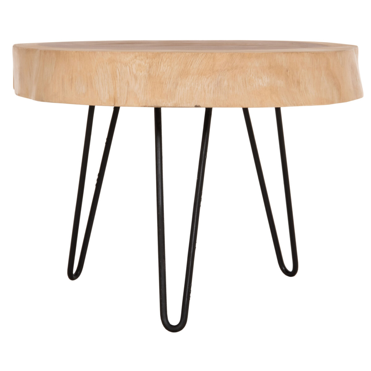 ΤΡΑΠΕΖΙ ΣΑΛΟΝΙΟΥ SERVON HM9912 SUAR ΞΥΛΟ ΦΥΣΙΚΟ-ΜΕΤΑΛ.ΠΟΔΙΑ ΜΑΥΡΑ 76x67x44Υεκ. - Image 5