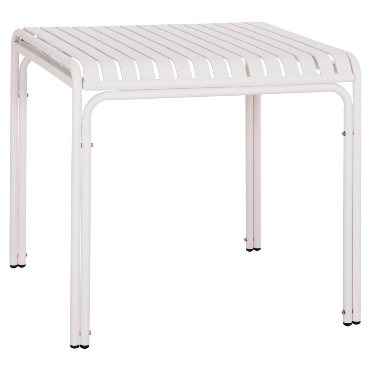 ΤΡΑΠΕΖΙ ΤΕΤΡΑΓΩΝΟ ΑΛΟΥΜΙΝΙΟΥ RACHEL HM6338.02 ΛΕΥΚΟ 80x80x75Υεκ. - Image 4