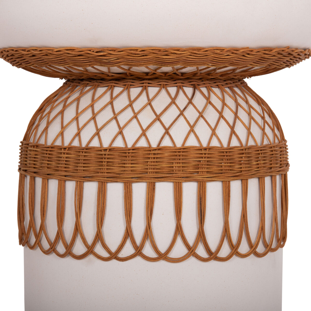 ΒΟΗΘΗΤΙΚΟ ΤΡΑΠΕΖΙ PRILEP HM18159.02 FIBER CEMENT ΛΕΥΚΟ & RATTAN--Φ60x76,5Υεκ - Image 5