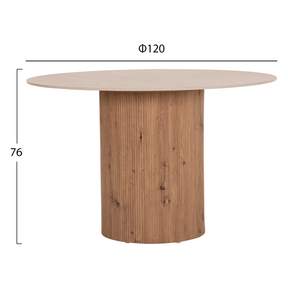 ΤΡΑΠΕΖΙ ΤΡΑΠΕZΑΡΙΑΣ TWIL HM18324 ΚΕΡΑΜΙΚΟ TOP ΟΨΗ ΤΡΑΒΕΡΤΙΝΑΣ-MDF ΒΑΣΗ Φ120x76Υεκ - Image 2