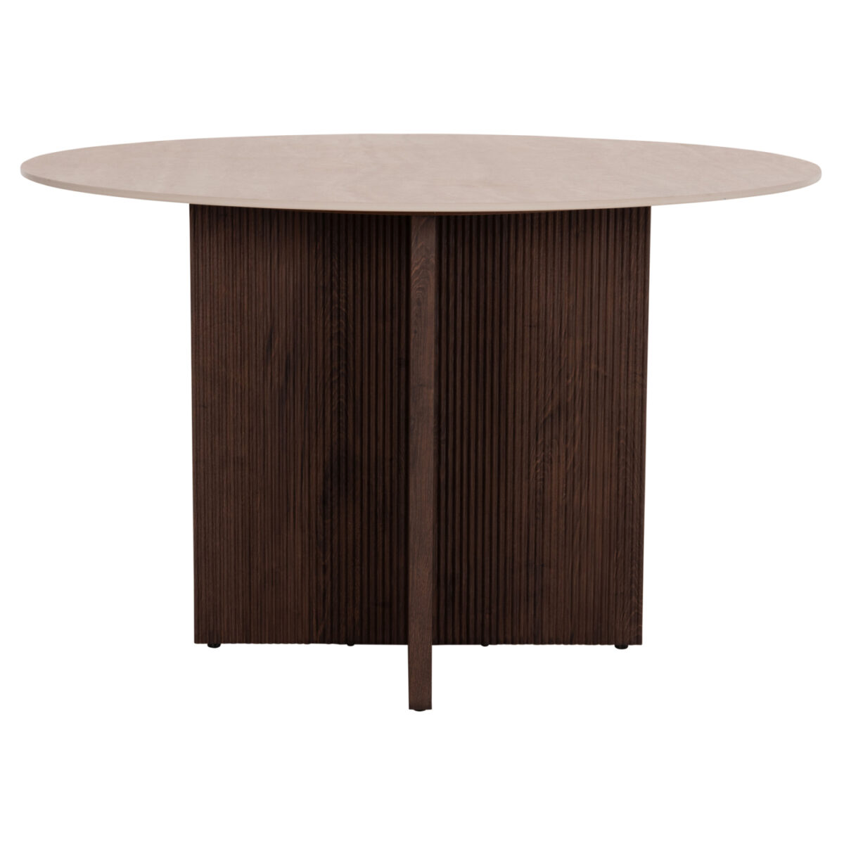 ΤΡΑΠΕΖΙ ΤΡΑΠΕΖΑΡΙΑΣ ΣΤΡΟΓΓΥΛΟ SKY HM18331 ΚΕΡΑΜΙΚΟ TOP ΟΨΗ ΤΡΑΒΕΡΤΙΝΑΣ Φ120x76Υεκ - Image 3