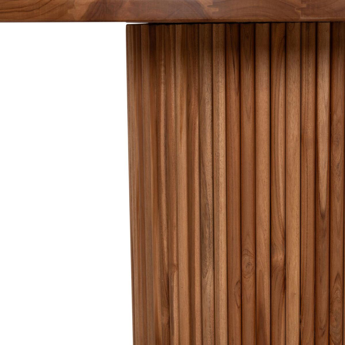 ΤΡΑΠΕΖΙ ΤΡΑΠΕΖΑΡΙΑΣ ΣΤΡΟΓΓΥΛΟ RODER HM9896 ΞΥΛΟ ΤΕΑΚ- 3εκ. πάχος επιφ.- Φ130x79,5Υεκ - Image 5