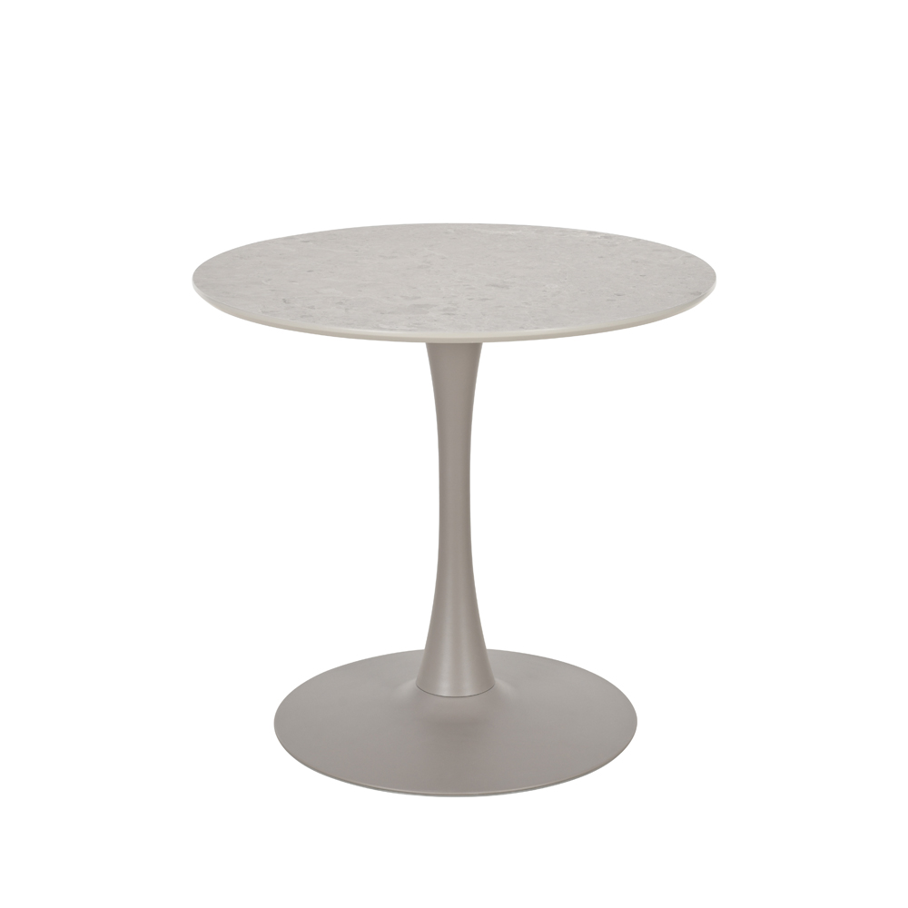 CASPIAN ΤΡΑΠΕΖΙ ΓΚΡΙ ΜΕ ΟΨΗ ΜΑΡΜΑΡΟΥ 80x80x75cm