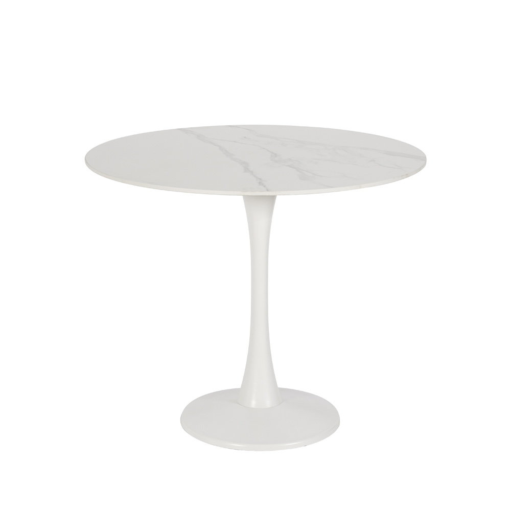 ICE ΤΡΑΠΕΖΙ ΡΟΤΟΝΤΑ ΑΣΠΡΟ 90x90x75cm