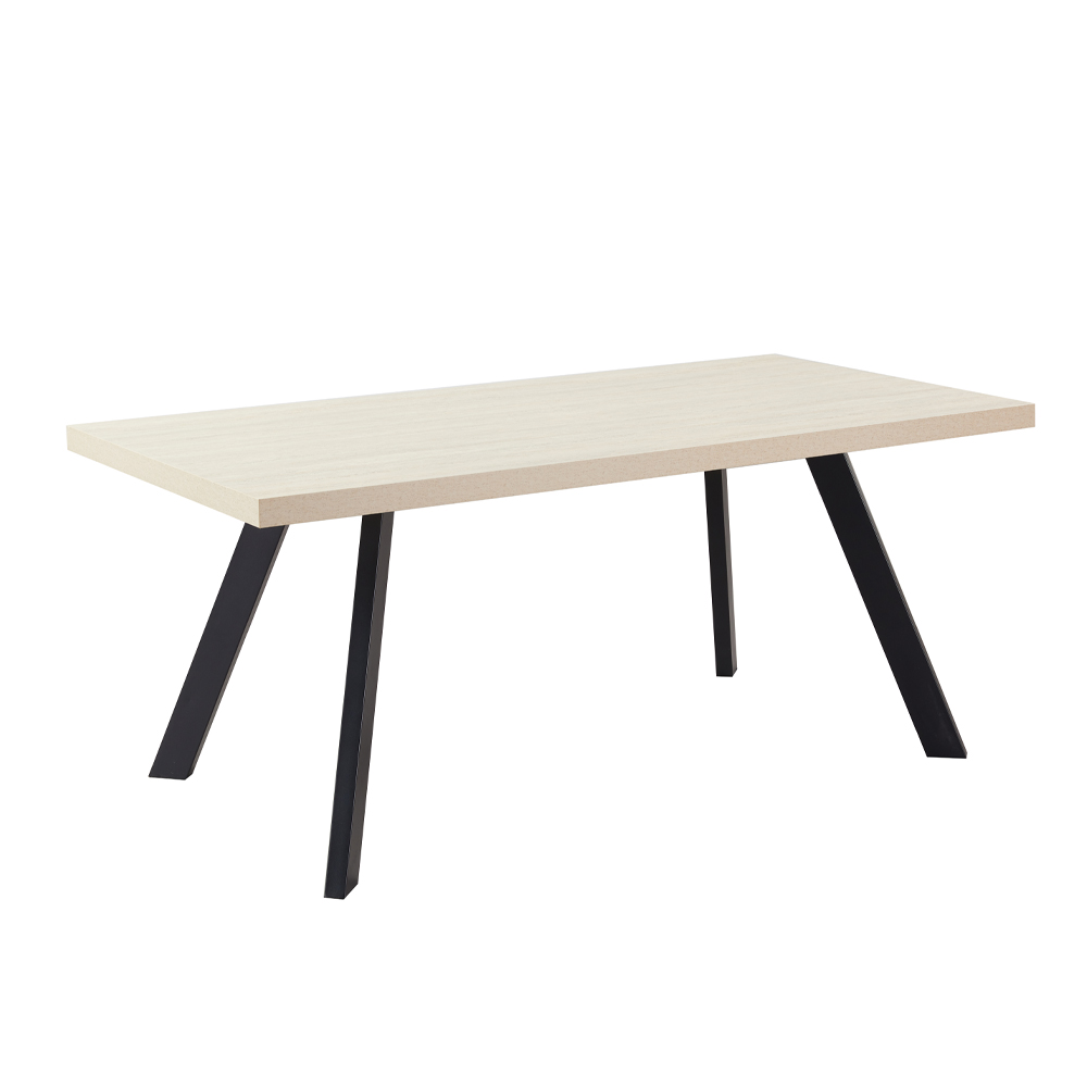 LITHOS ΤΡΑΠΕΖΙ BEIGE ΜΑΥΡΟ 180x90x76cm