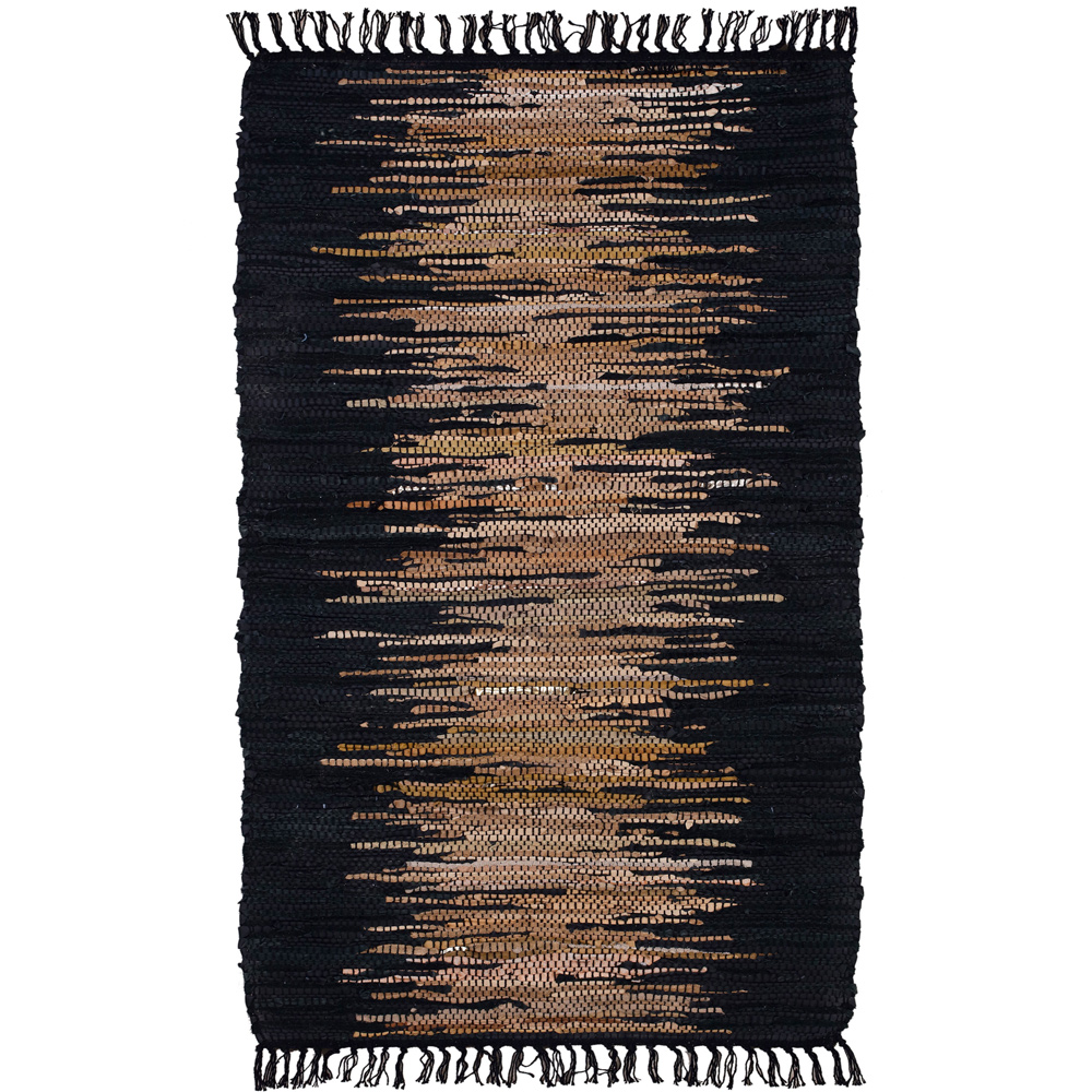 TERRA ΧΑΛΑΚΙ 60x90cm ΔΕΡΜΑ ΜΑΥΡΟ ΜΠΕΖ