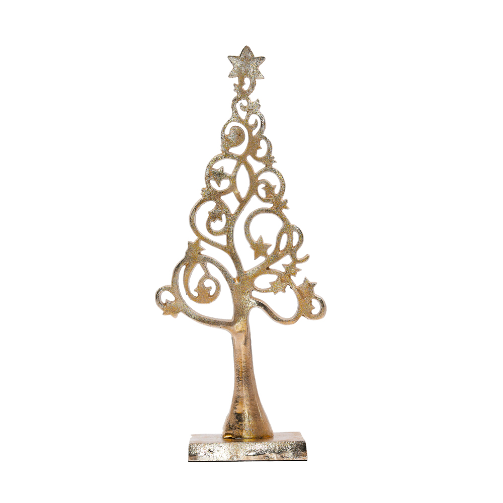 SANTO GOLD ΧΡΙΣΤΟΥΓΕΝΝΙΑΤΙΚΟ ΔΙΑΚΟΣΜΗΤΙΚΟ ΔΕΝΤΡΟ 23x8x44cm ΑΛΟΥΜΙΝΙΟ ΧΡΥΣΟ