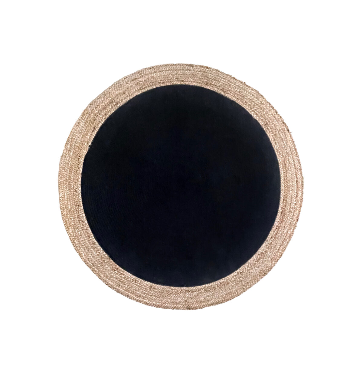 RAMI ΧΑΛΑΚΙ ΣΤΡΟΓΓΥΛΟ 120x120cm ΓΙΟΥΤΑ ΜΑΥΡΟ ΦΥΣΙΚΟ - Image 1