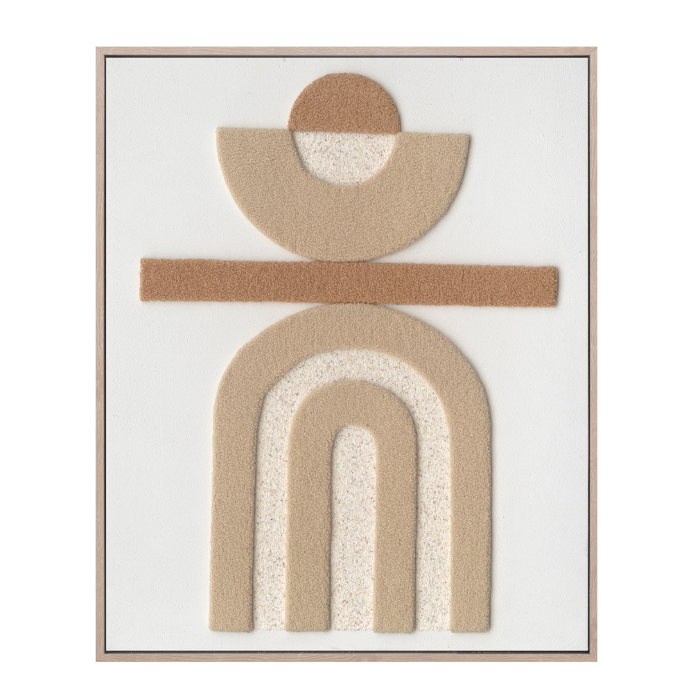 BOHO BALANCE ΠΙΝΑΚΑΣ ΔΙΑΚΟΣΜΗΣΗΣ 80x100x5cm ΚΑΜΒΑΣ ΜΠΕΖ TERRACOTTA ΞΥΛΟ ΦΥΣΙΚΟ