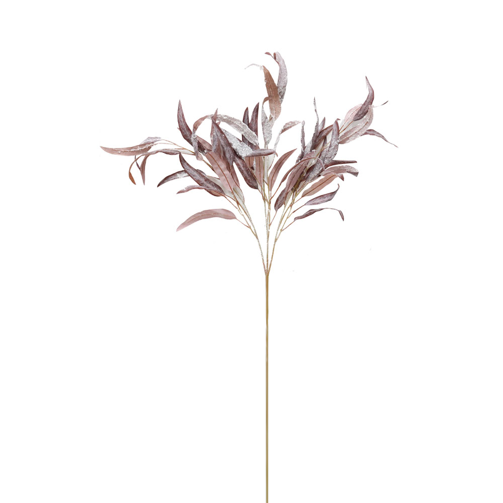 EUCALYPTUS LEAVES ΚΛΑΔΙ ΤΕΧΝΗΤΟ 101cm ΥΦΑΣΜΑ ΜΩΒ ΓΚΡΙ PVC