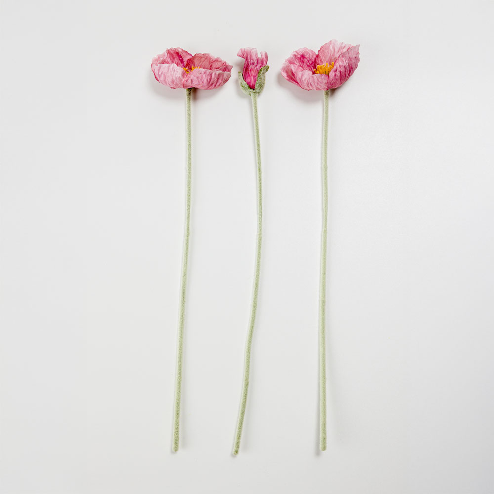 POPPY ΛΟΥΛΟΥΔΙ ΤΕΧΝΗΤΟ 61cm POLYESTER ΡΟΖ ΣΚΟΥΡΟ