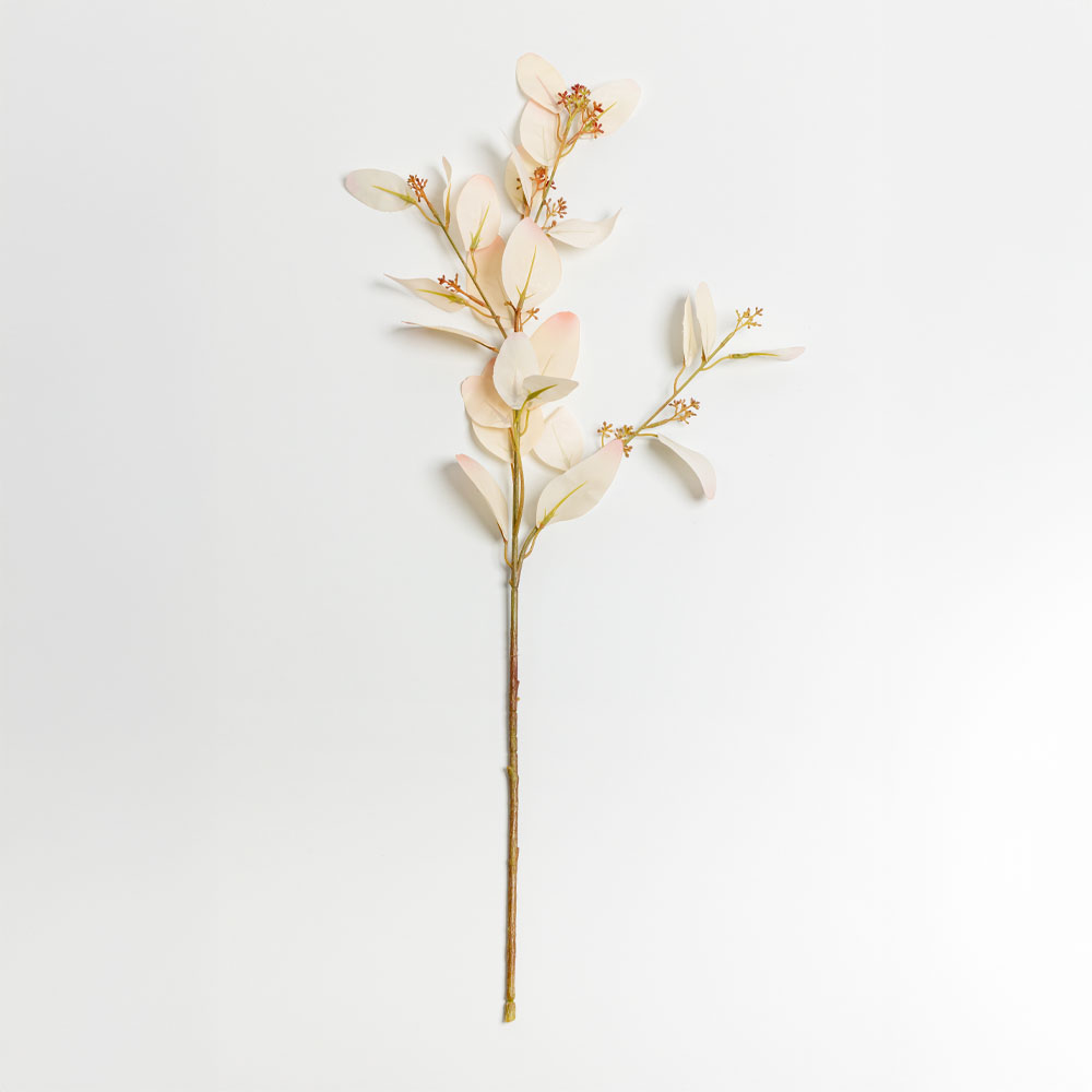 EUCALYPTUS ΚΛΑΔΙ ΤΕΧΝΗΤΟ 72cm POLYESTER ΜΠΕΖ ΠΡΑΣΙΝΟ