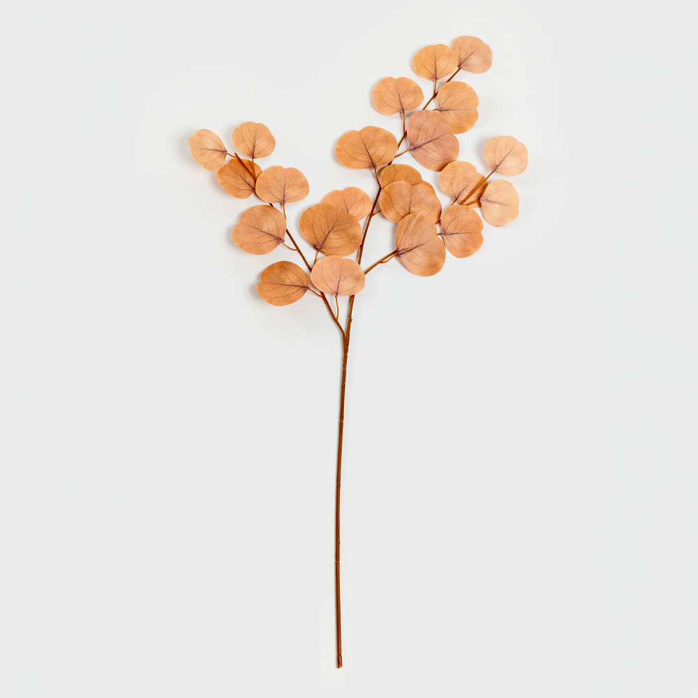 EUCALYPTUS ΚΛΑΔΙ ΤΕΧΝΗΤΟ 84cm POLYESTER ΠΟΡΤΟΚΑΛΙ