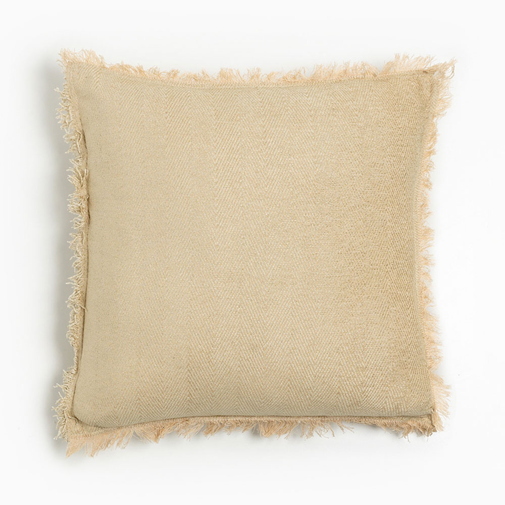 RASUL ΔΙΑΚΟΣΜΗΤΙΚΟ ΜΑΞΙΛΑΡΙ 45x45cm ΥΦΑΣΜΑ ΜΠΕΖ POLYESTER