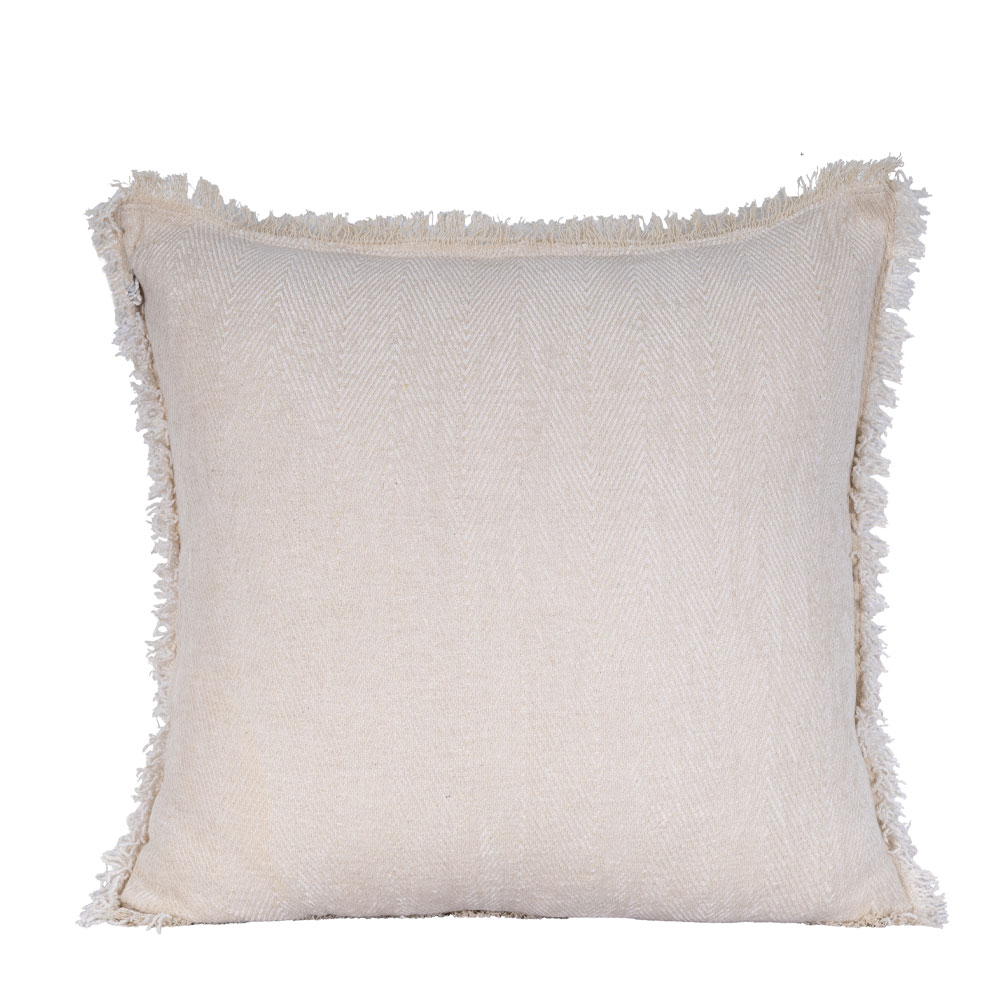 RASUL ΔΙΑΚΟΣΜΗΤΙΚΟ ΜΑΞΙΛΑΡΙ 45x45cm ΥΦΑΣΜΑ ΛΕΥΚΟ POLYESTER