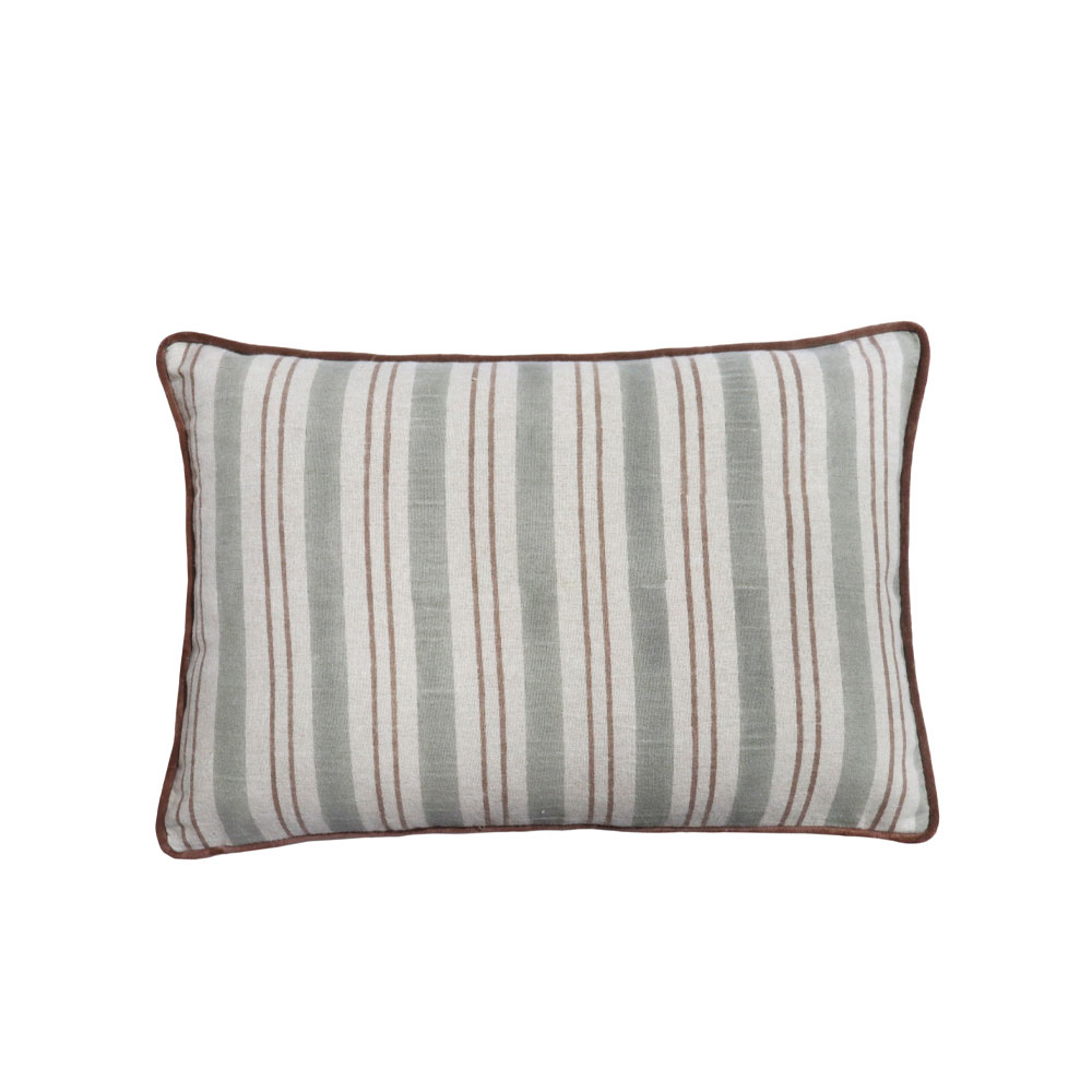 ROMANTICO ΔΙΑΚΟΣΜΗΤΙΚΟ ΜΑΞΙΛΑΡΙ 60x40cm ΥΦΑΣΜΑ ΜΠΕΖ ΑΝΘΡΑΚΙ ΚΕΡΑΜΙΔΙ