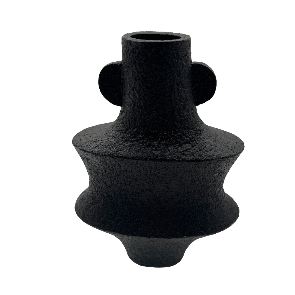 OUT ΒΑΖΟ 21x10x30cm POLYRESIN ΜΑΥΡΟ