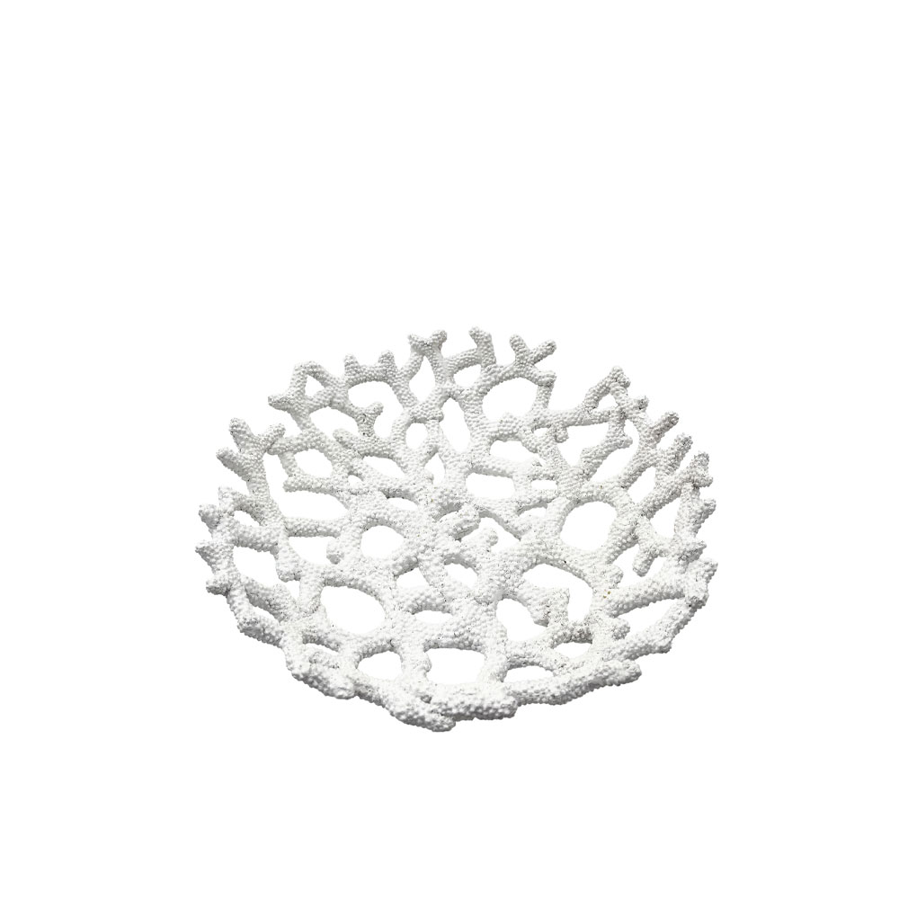 CORAIL S ΔΙΣΚΟΣ ΔΙΑΚΟΣΜΗΣΗΣ 32x32x8cm POLYRESIN ΑΣΠΡΟ