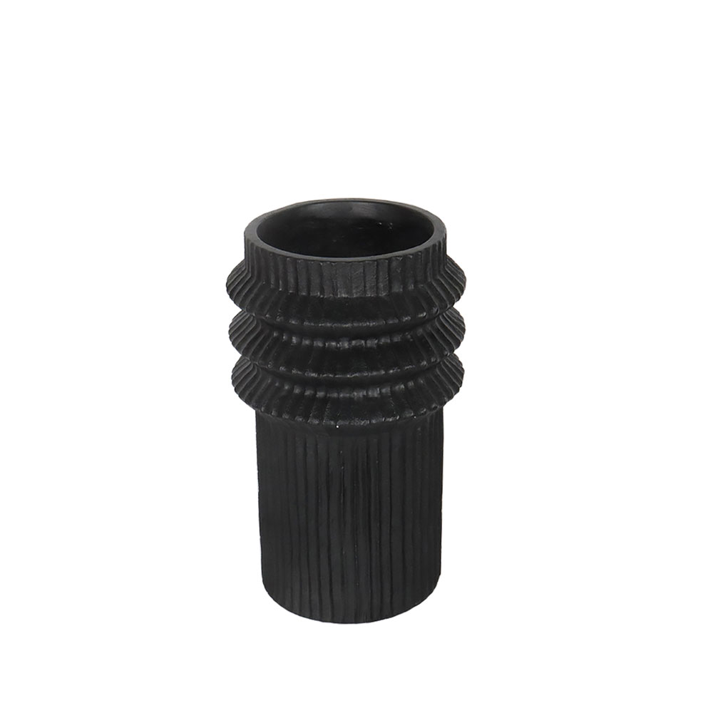 HELIX ΒΑΖΟ 25.5x25.5x42.5cm MgO ΜΑΥΡΟ