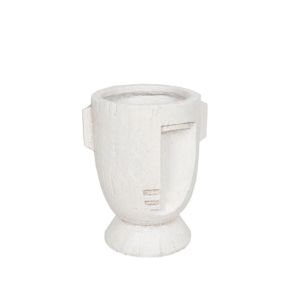 MUSE ΒΑΖΟ 23x20x28cm MgO ΑΣΠΡΟ