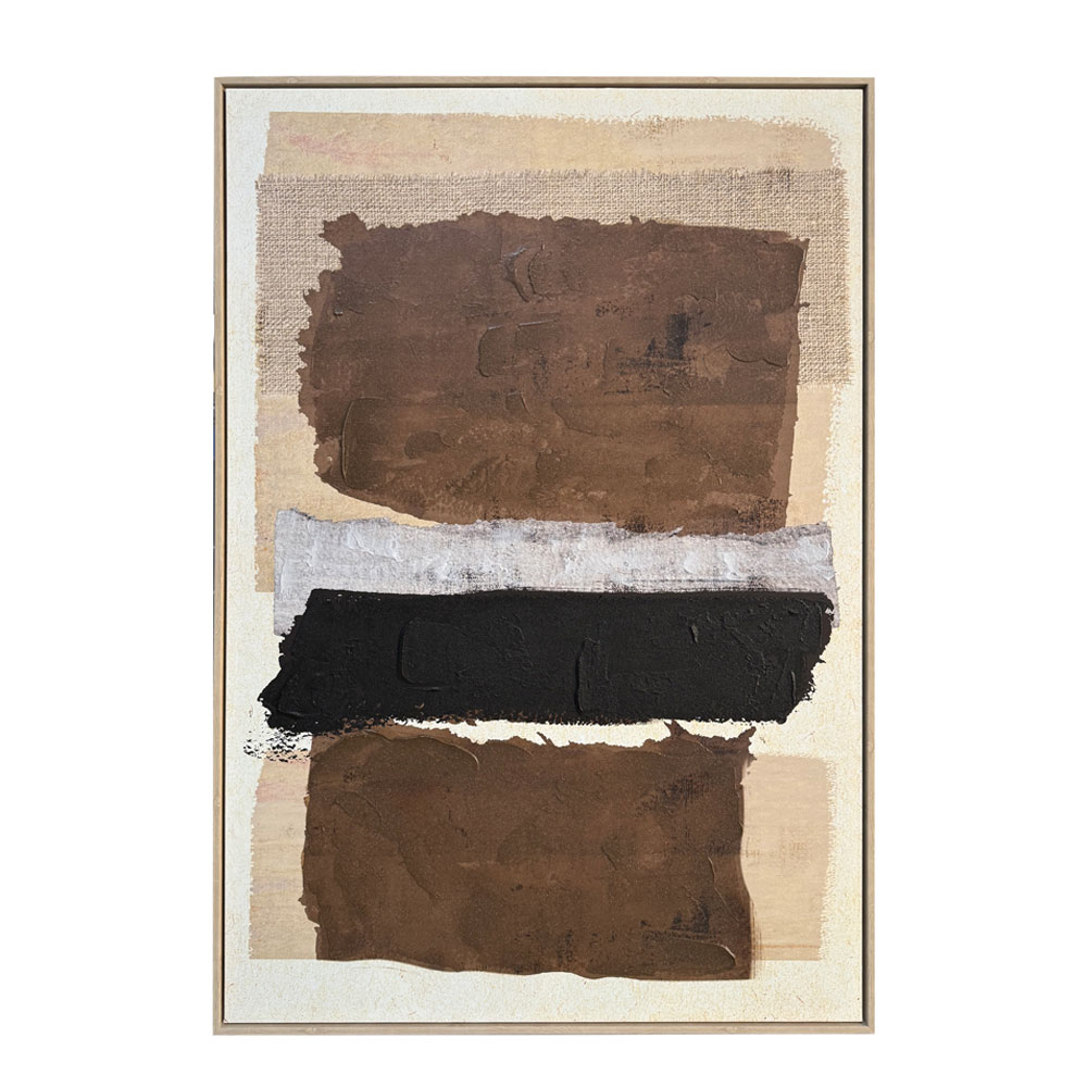 CRADLE ΠΙΝΑΚΑΣ ΔΙΑΚΟΣΜΗΤΙΚΟΣ ΜΕ ΚΟΡΝΙΖΑ 82.6x4.3x122.6cm ΚΑΜΒΑΣ ΜΠΕΖ ΚΑΦΕ ΜΑΥΡΟ ΓΚΡΙ PS