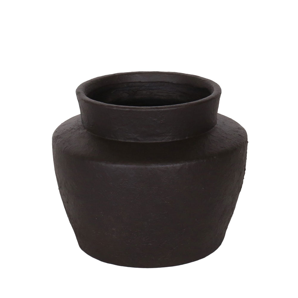 ARDINE ΒΑΖΟ 40x40x33cm MgO ΜΑΥΡΟ