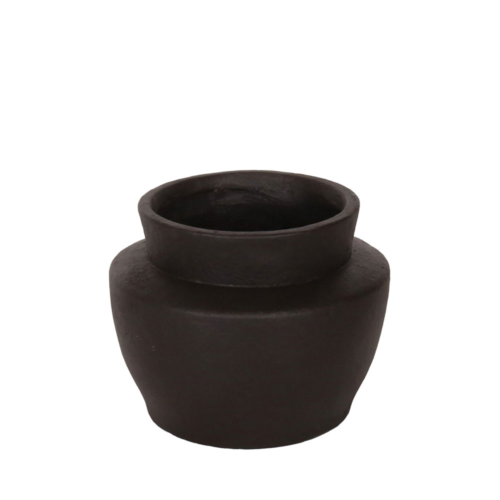 ARDINE ΒΑΖΟ 25x25x20cm MgO ΜΑΥΡΟ