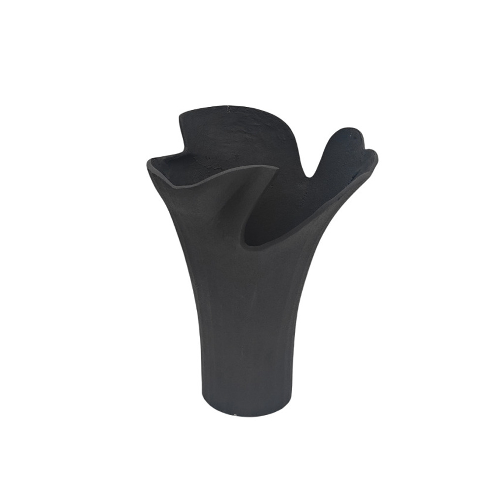 FLOWRA ΒΑΖΟ 30x29x41cm ΑΛΟΥΜΙΝΙΟ ΜΑΥΡΟ
