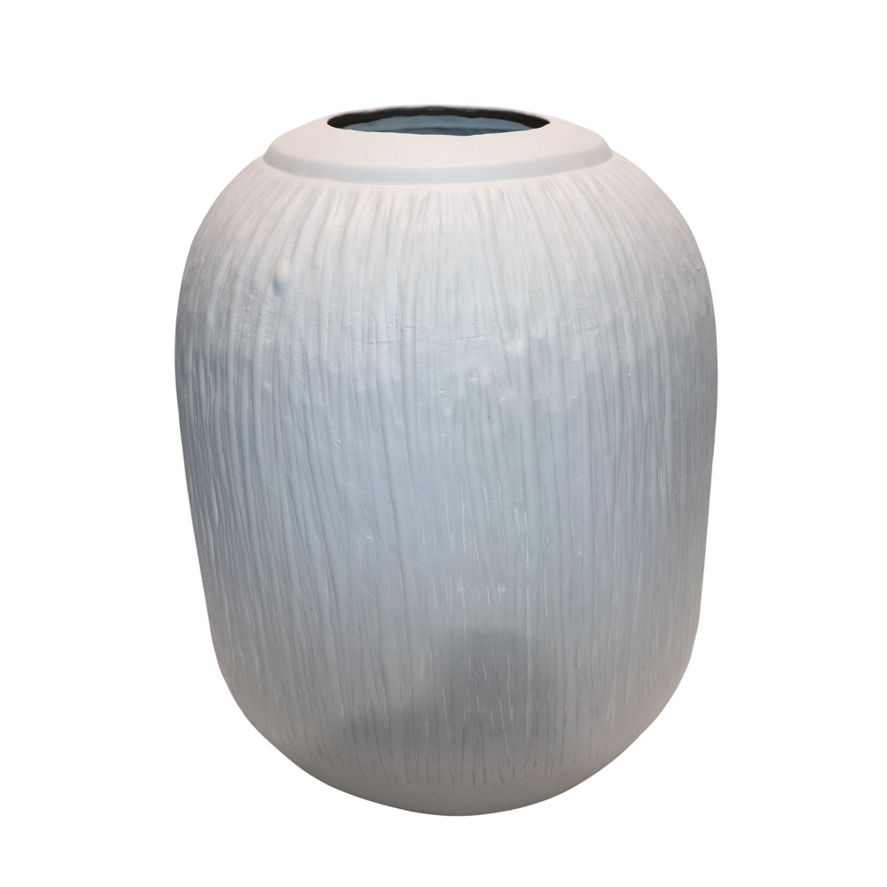 IVORA ΒΑΖΟ 29.5x29.5x40cm ΑΛΟΥΜΙΝΙΟ OFF WHITE