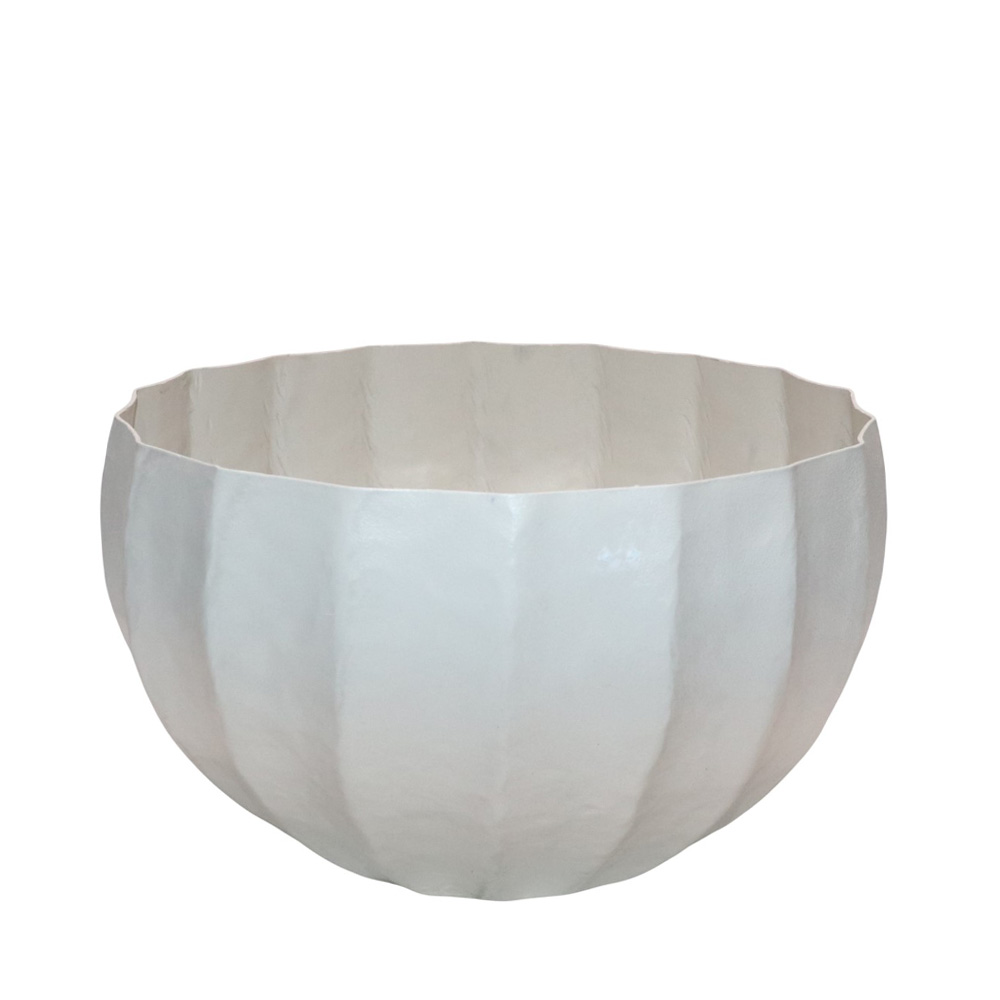 IVELLA ΒΑΖΟ 30x30x18cm ΑΛΟΥΜΙΝΙΟ OFF WHITE