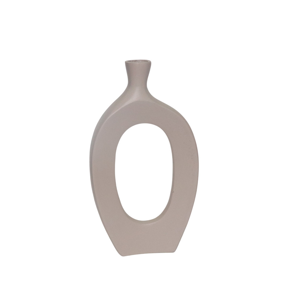 ELLA ΒΑΖΟ 16x4x30cm ΑΛΟΥΜΙΝΙΟ IVORY