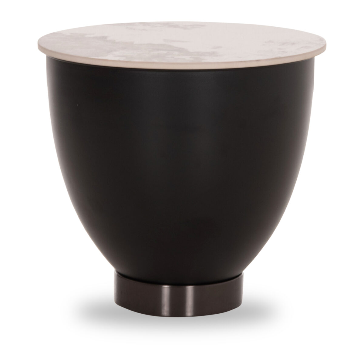 ΤΡΑΠΕΖΙ ΣΑΛΟΝΙΟΥ ERIDANO SM18310.02 ΜΕΤΑΛΛΟ ΜΑΥΡΟ-SINTERED STONE PANDORA Φ48x45Υεκ - Image 3