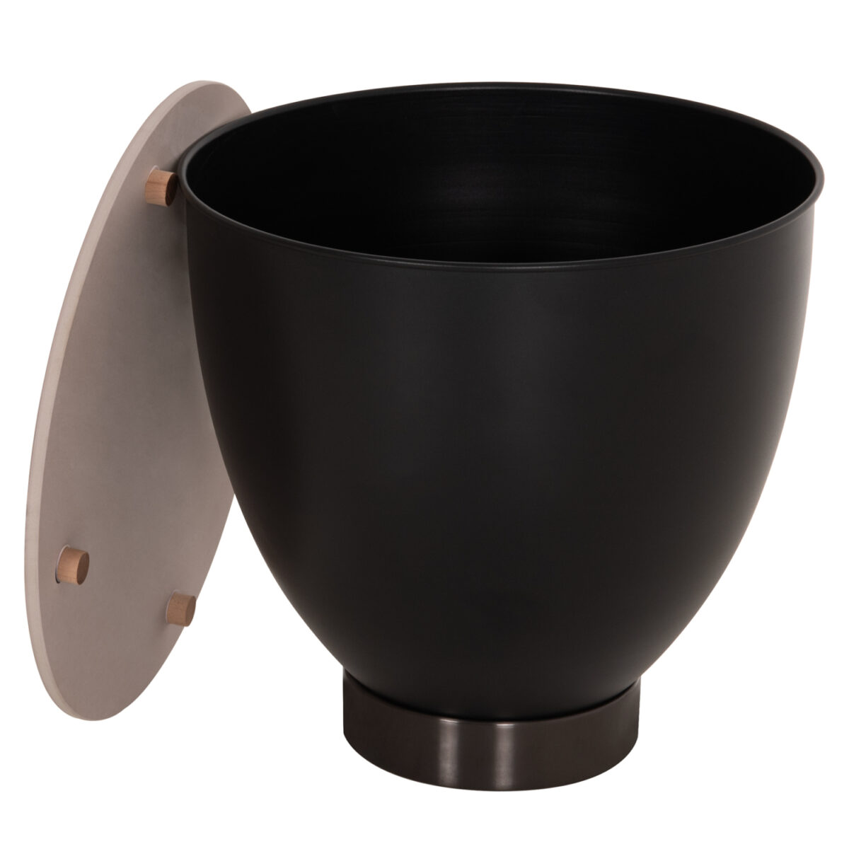 ΤΡΑΠΕΖΙ ΣΑΛΟΝΙΟΥ ERIDANO SM18310.02 ΜΕΤΑΛΛΟ ΜΑΥΡΟ-SINTERED STONE PANDORA Φ48x45Υεκ - Image 4