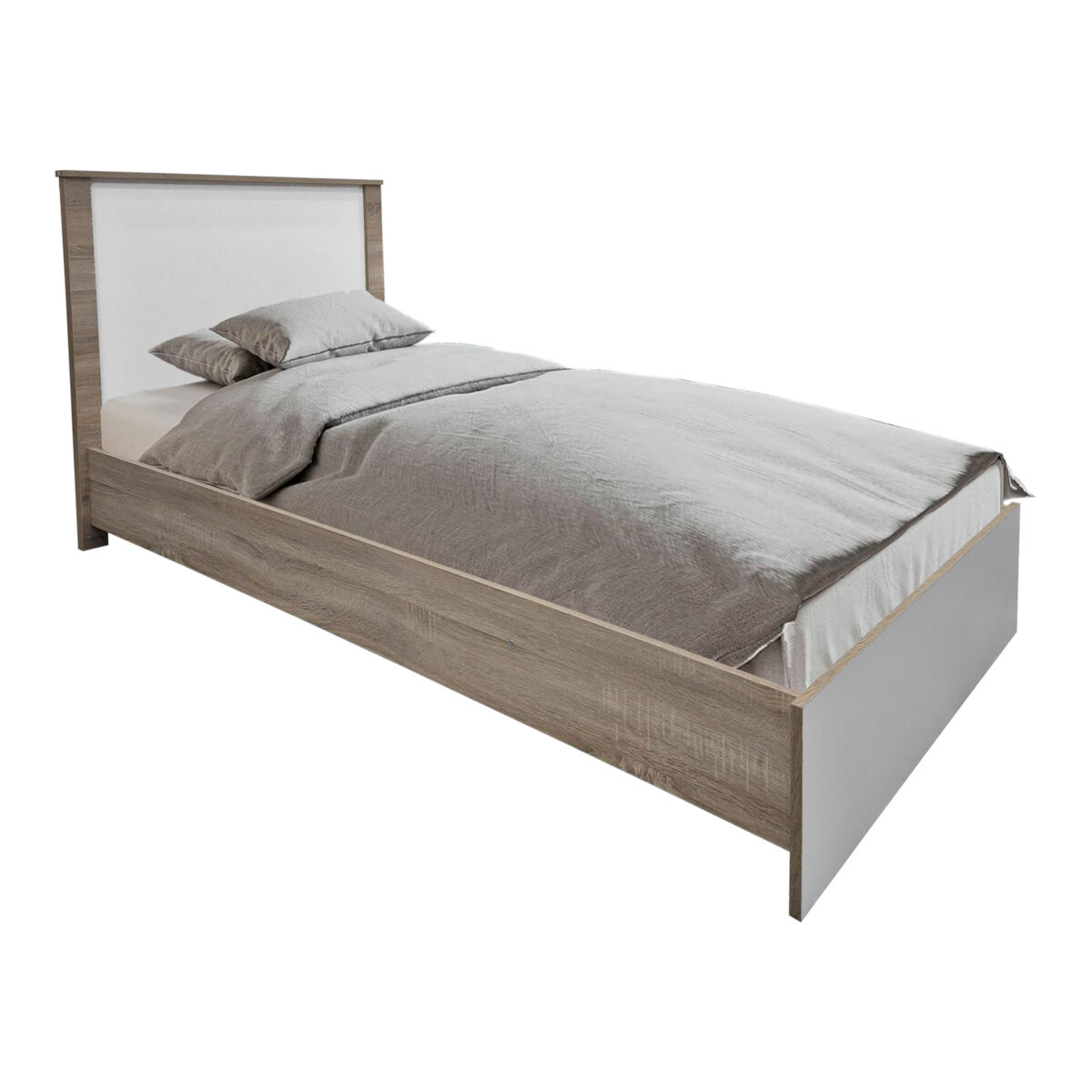 Σετ Κρεβατοκάμαρας Athos Sonoma Λευκό με Κρεβάτι 90x190εκ Σετ 2τεμ - Image 2