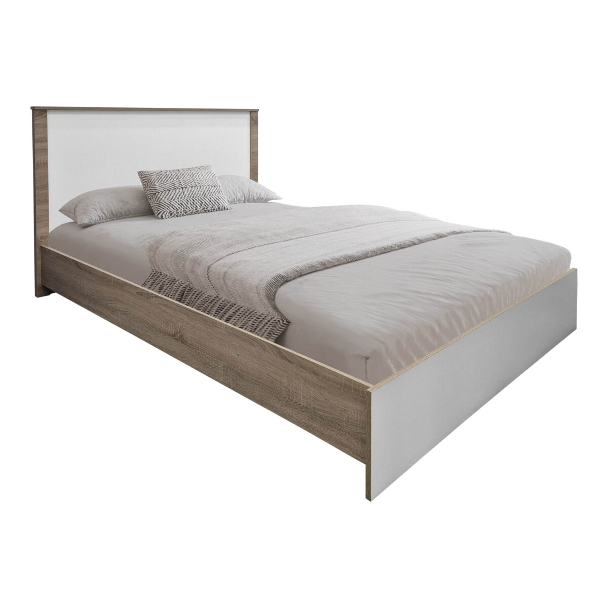 Σετ Κρεβατοκάμαρας Athos Sonoma Λευκό με Κρεβάτι 140x200εκ Σετ 3τεμ - Image 2