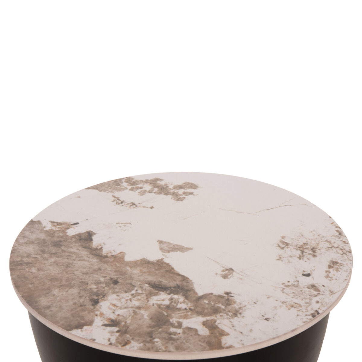 ΤΡΑΠΕΖΙ ΣΑΛΟΝΙΟΥ ERIDANO SM18310.02 ΜΕΤΑΛΛΟ ΜΑΥΡΟ-SINTERED STONE PANDORA Φ48x45Υεκ - Image 6