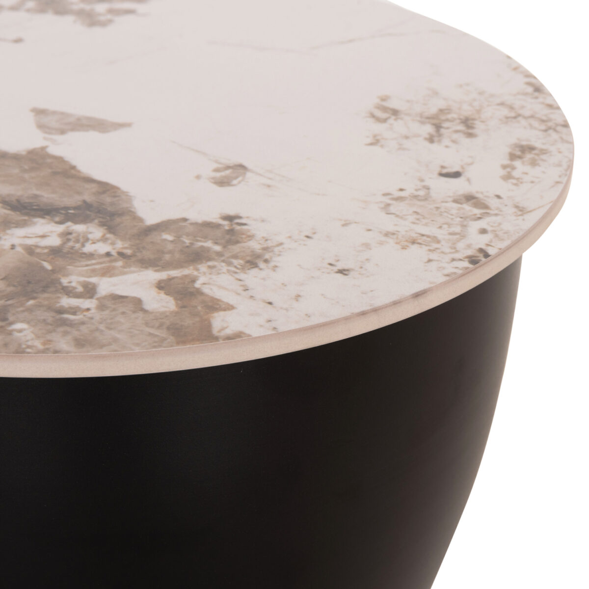 ΤΡΑΠΕΖΙ ΣΑΛΟΝΙΟΥ ERIDANO SM18310.02 ΜΕΤΑΛΛΟ ΜΑΥΡΟ-SINTERED STONE PANDORA Φ48x45Υεκ - Image 7