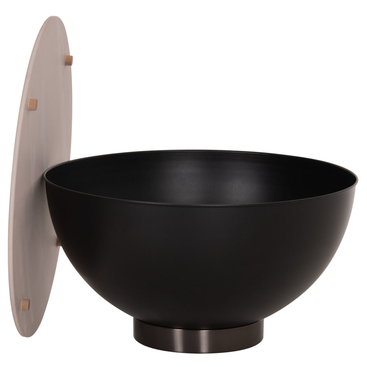 ΤΡΑΠΕΖΙ ΣΑΛΟΝΙΟΥ ERIDANO SM18309.02 ΜΕΤΑΛΛΟ ΜΑΥΡΟ-SINTERED STONE PANDORA Φ73x38.5Υεκ - Image 6