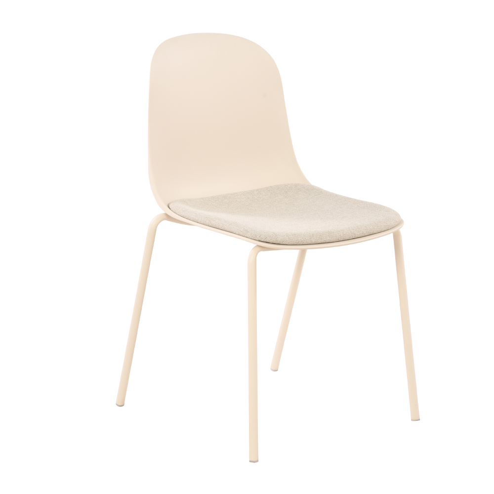 PADDED ΚΑΡΕΚΛΑ OFF WHITE 51x53x85cm
