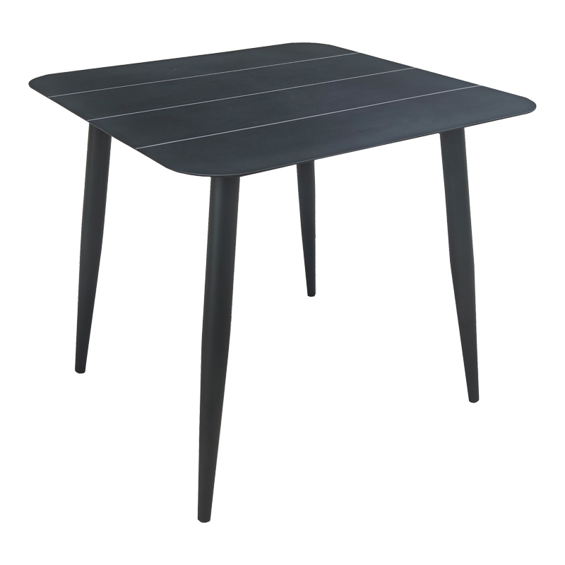Τραπέζι Vista  αλουμίνιο σε μαύρη απόχρωση 80x80x72εκ