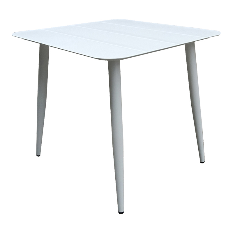 Τραπέζι Vista  αλουμίνιο σε λευκή απόχρωση 80x80x72εκ