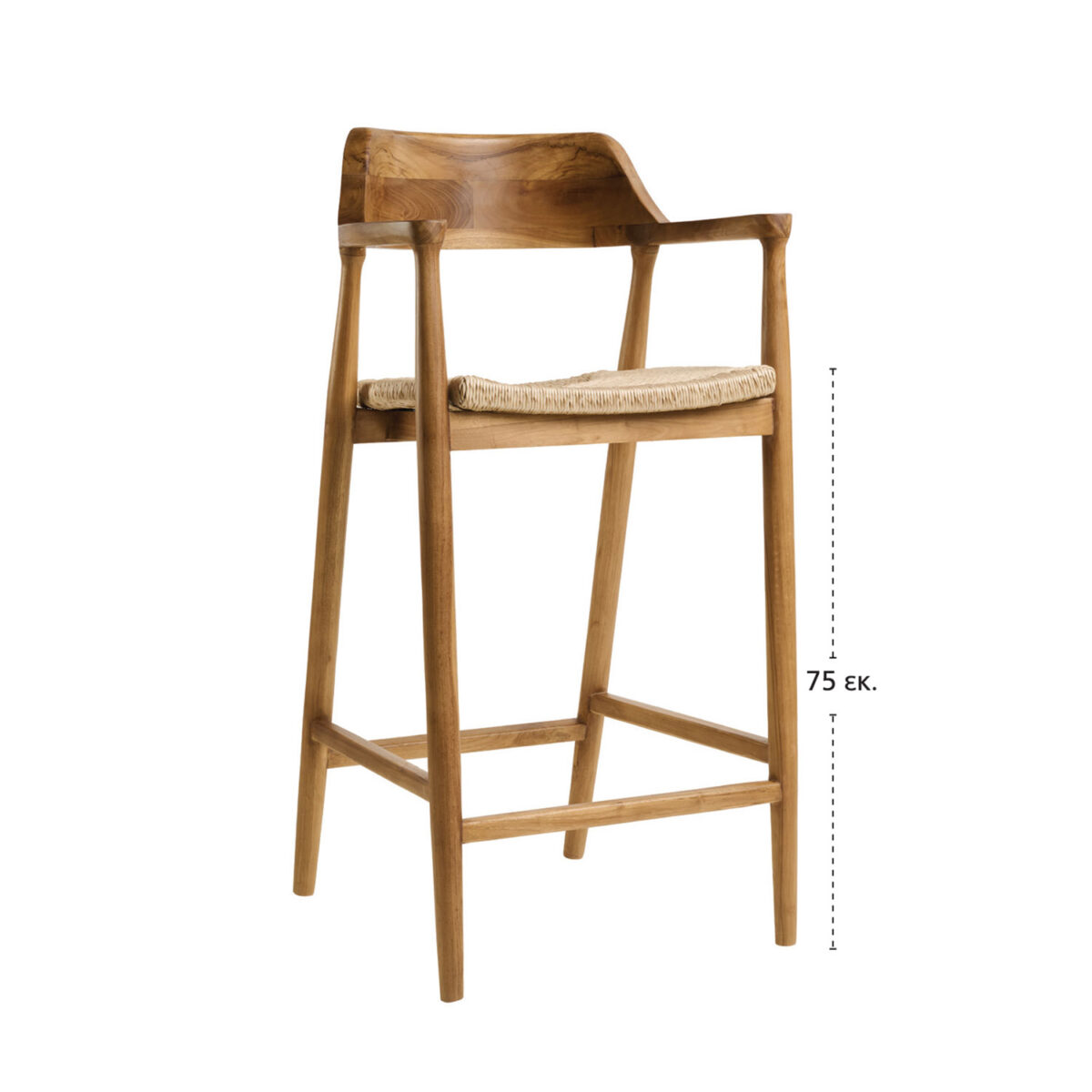 Σκαμπό AXEL 75 φυσικό 58 x 54 x 110 - Image 2