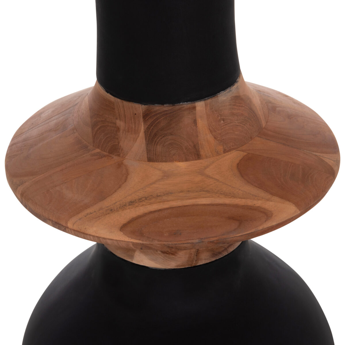 ΔΙΑΚΟΣΜΗΤΙΚΟ ΒΑΖΟ ΔΑΠΕΔΟΥ NEBULA HM4660.01M FIBER CEMENT ΜΑΥΡΟ--ΞΥΛΟ ΤΕΑΚ Φ45x148Υεκ - Image 8