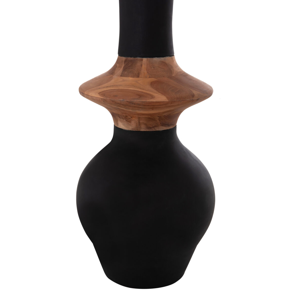 ΔΙΑΚΟΣΜΗΤΙΚΟ ΒΑΖΟ ΔΑΠΕΔΟΥ NEBULA HM4660.01M FIBER CEMENT ΜΑΥΡΟ--ΞΥΛΟ ΤΕΑΚ Φ45x148Υεκ - Image 9