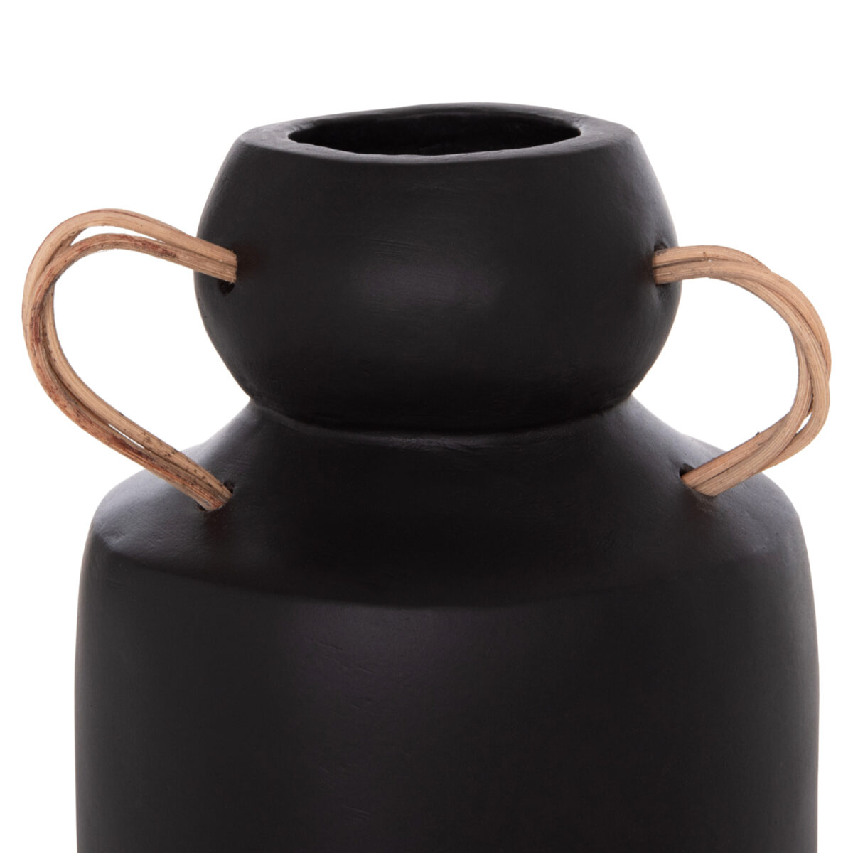 ΔΙΑΚΟΣΜΗΤΙΚΟ ΒΑΖΟ MIBO HM4688.01M ΤΕΡΑΚΟΤΑ ΜΑΥΡH--ΧΕΡΟΥΛΙΑ ΦΥΣΙΚΟ RATTAN Φ16,5x26Υεκ - Image 5