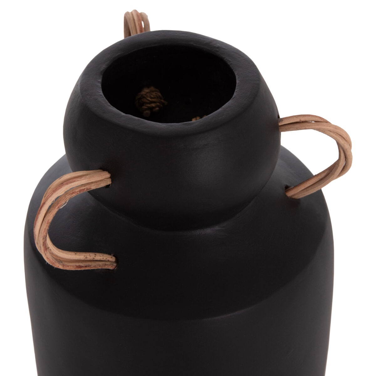 ΔΙΑΚΟΣΜΗΤΙΚΟ ΒΑΖΟ MIBO HM4688.01M ΤΕΡΑΚΟΤΑ ΜΑΥΡH--ΧΕΡΟΥΛΙΑ ΦΥΣΙΚΟ RATTAN Φ16,5x26Υεκ - Image 8