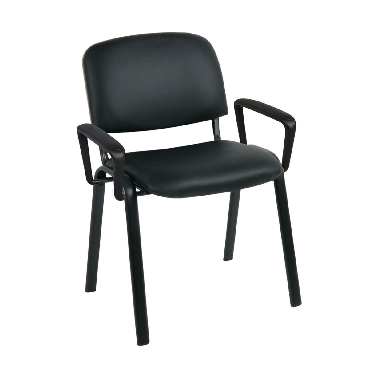 SIGMA Πολυθρόνα Γραφείου Επισκέπτη Μέταλλο Μαύρο / PVC Μαύρο - Image 2