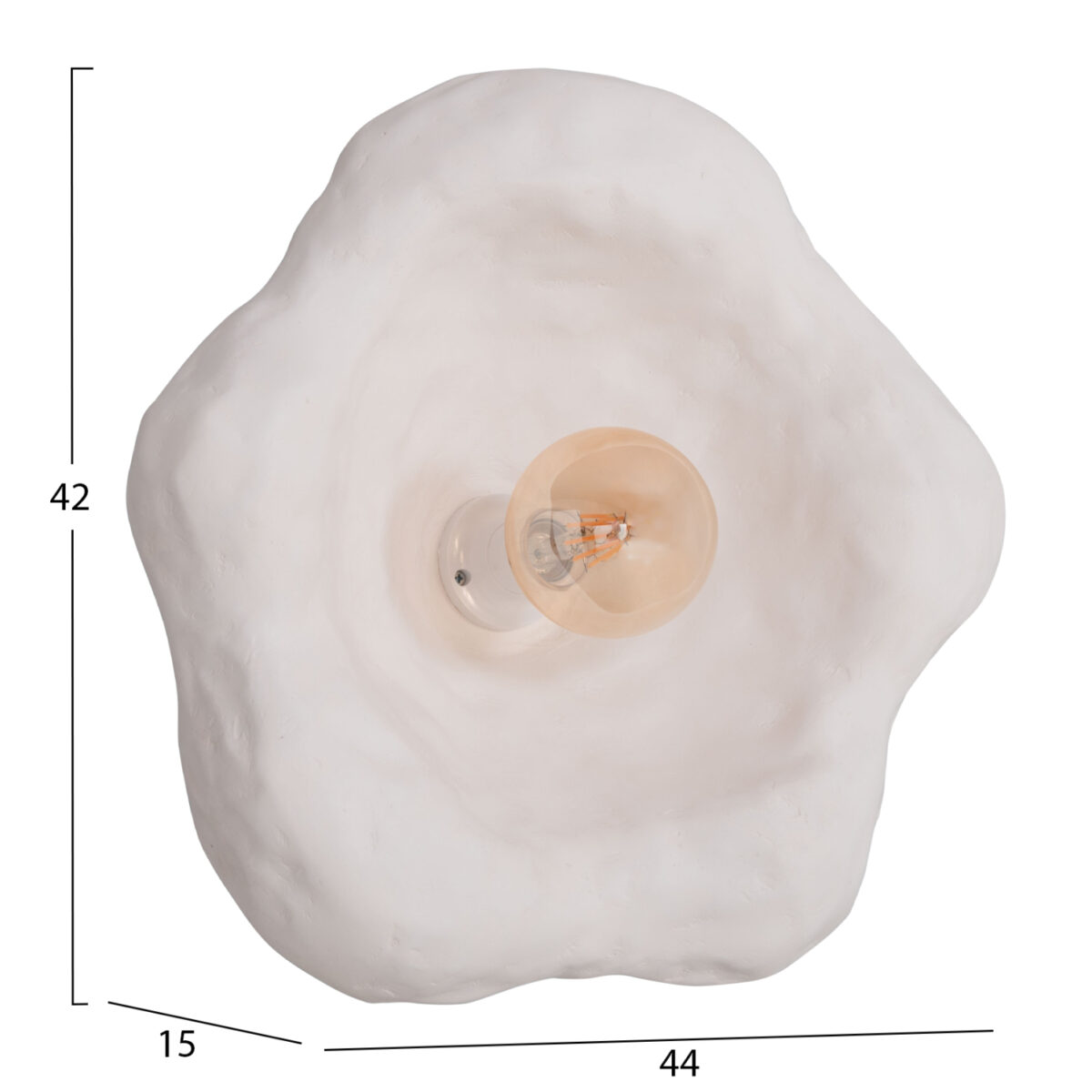 ΕΠΙΤΟΙΧΙΟ ΦΩΤΙΣΤΙΚΟ LUXON HM4701.02L FIBER CEMENT ΣΕ ΛΕΥΚΟ 44x15x42Υεκ. - Image 2